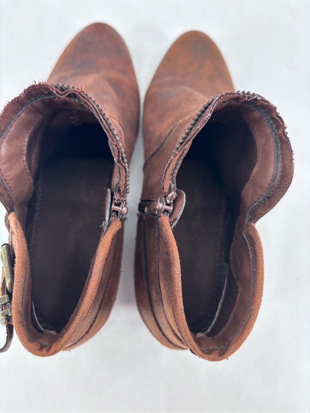 American Rag Edee Boho Chic Western Faux Leather Zippered Buckle Ankle Booties - Picture 6 of 12